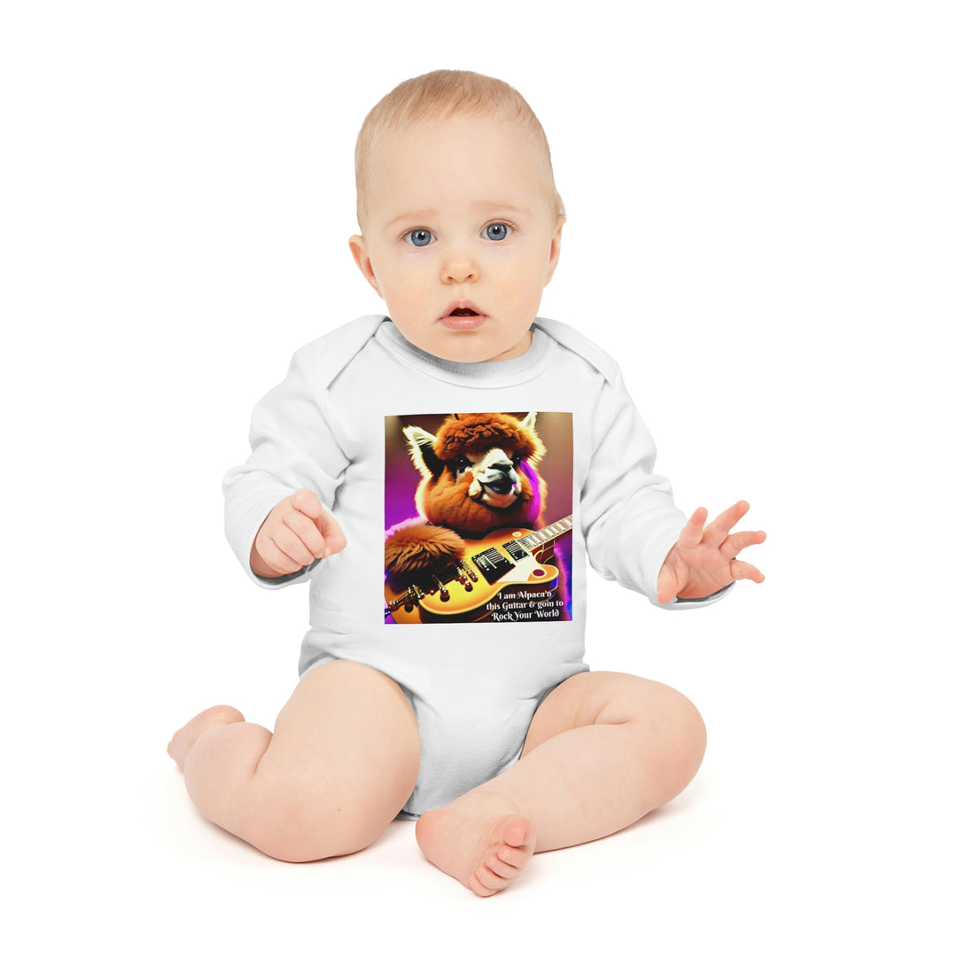 Alpaca'n Guitar Baby Long-Sleeve Organic Bodysuit