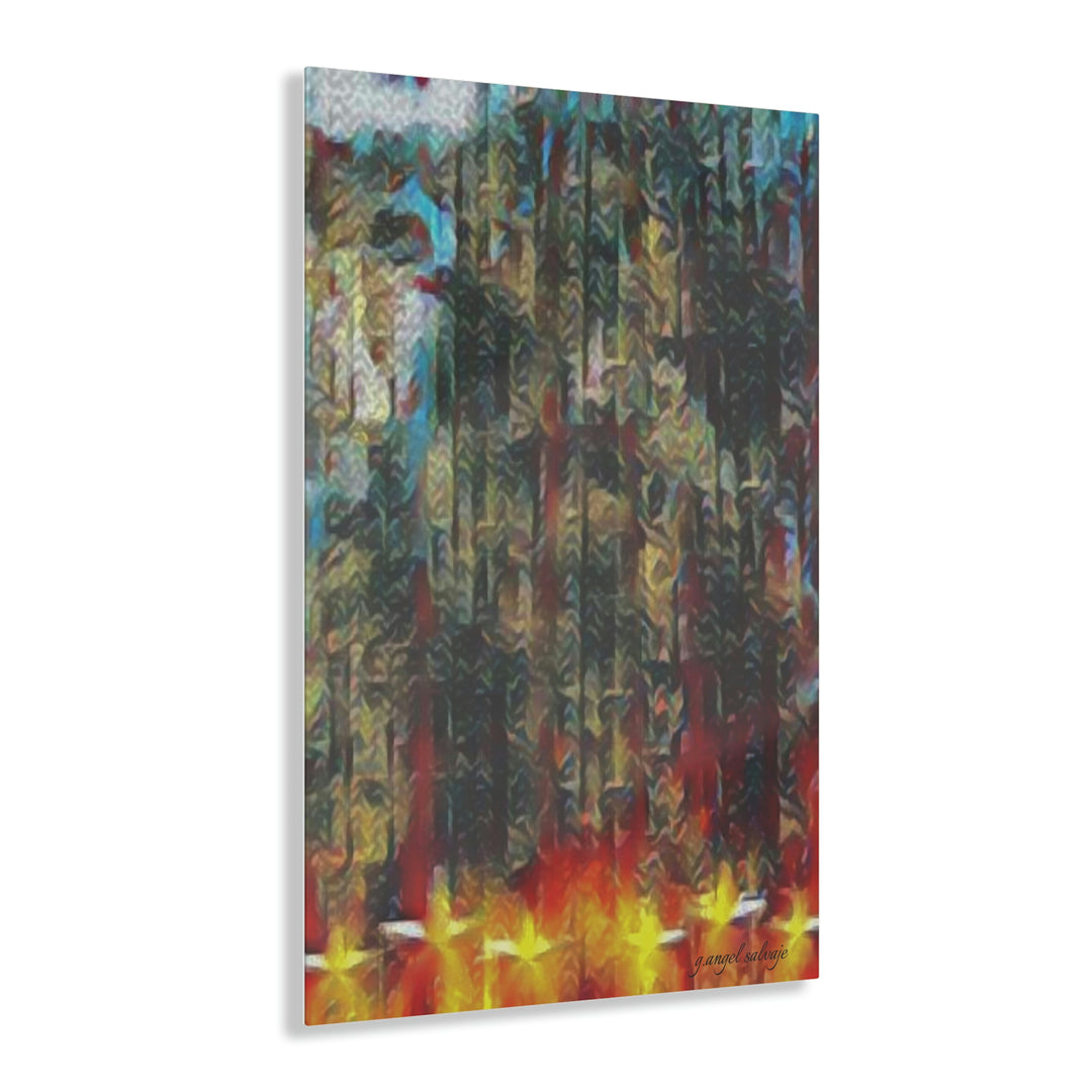 Your Light Pierces the Chaos in the air Acrylic Prints
