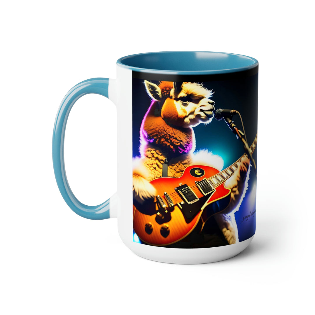 Alpaca'n Two-Tone Coffee Mugs, 15oz