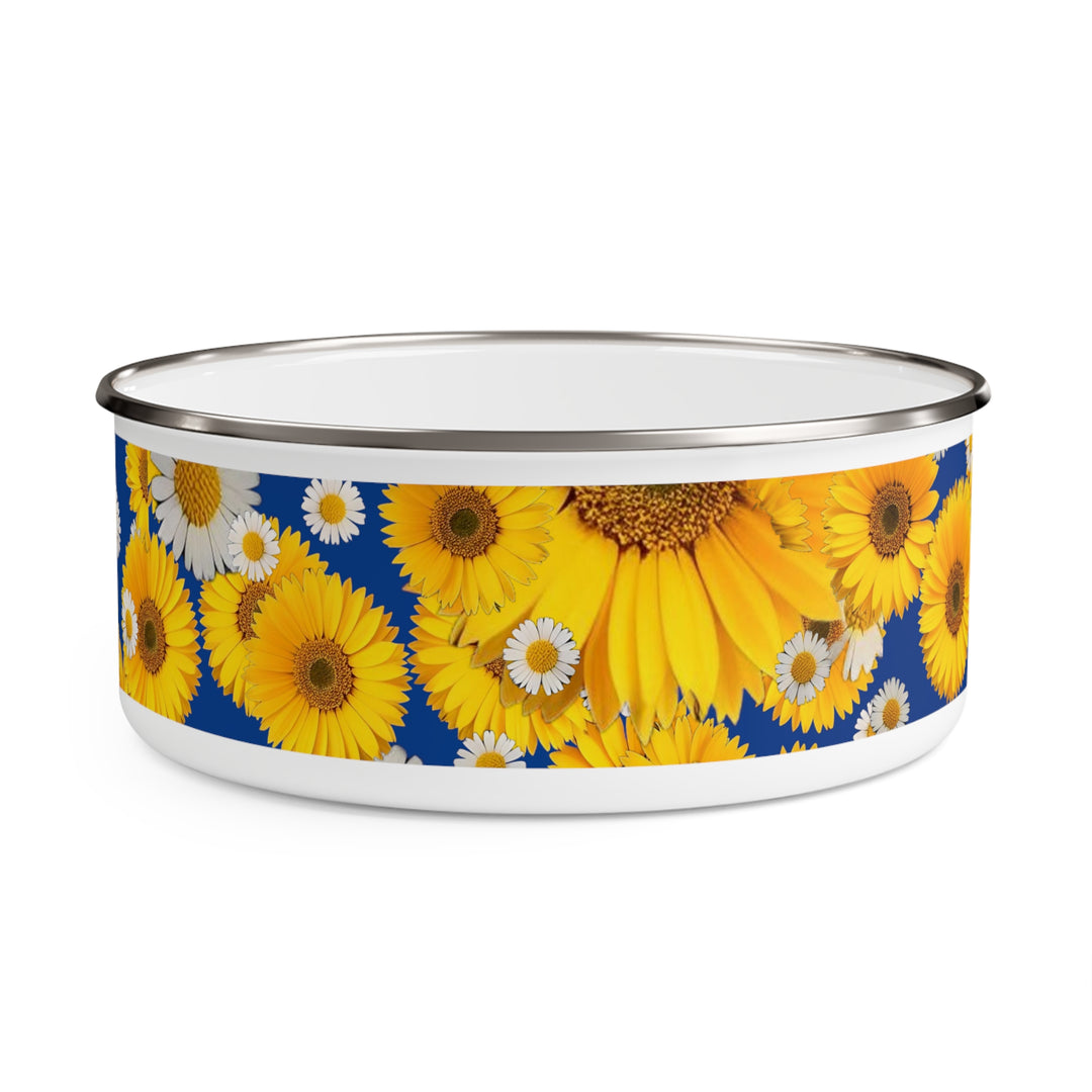 Blue and Yellow Fleury Enamel Bowl