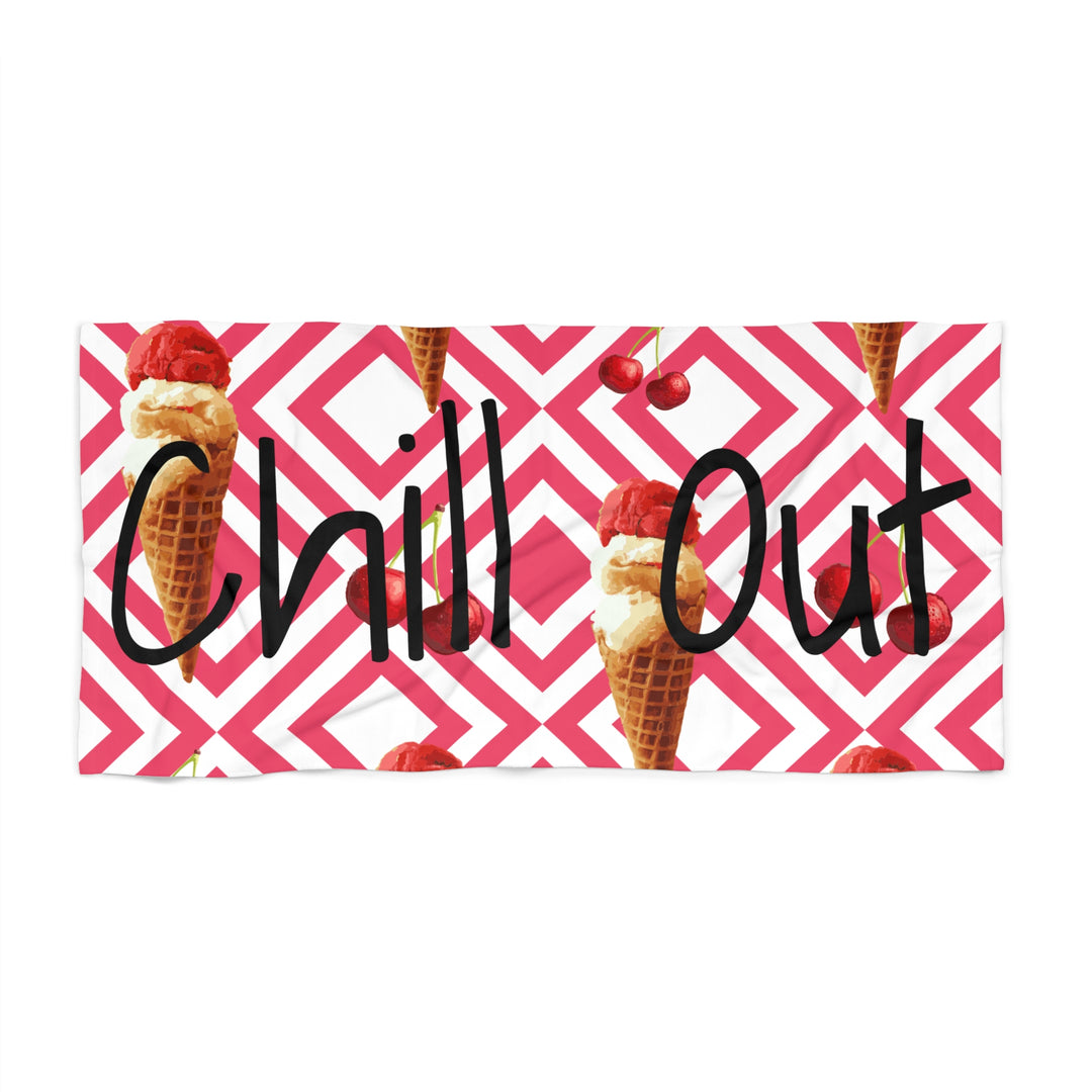 Chill out Ice cream Crowd Beach Towel