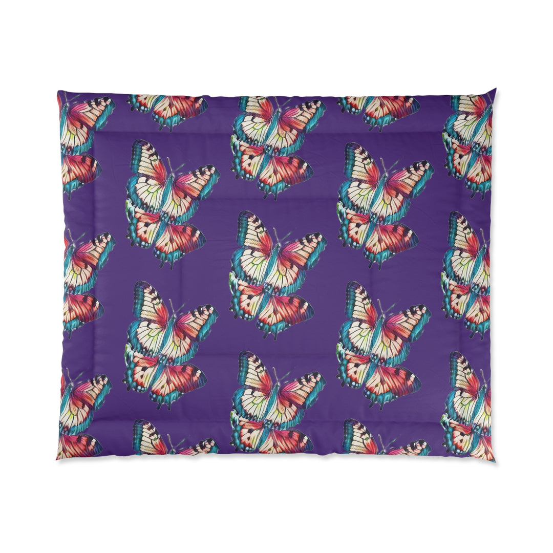 Purple Maybe we are all like Butterflies Comforter style 1