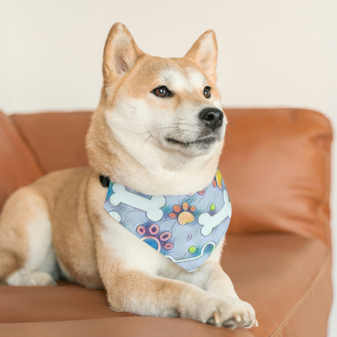 g's cartoon bones Pet Bandana Collar