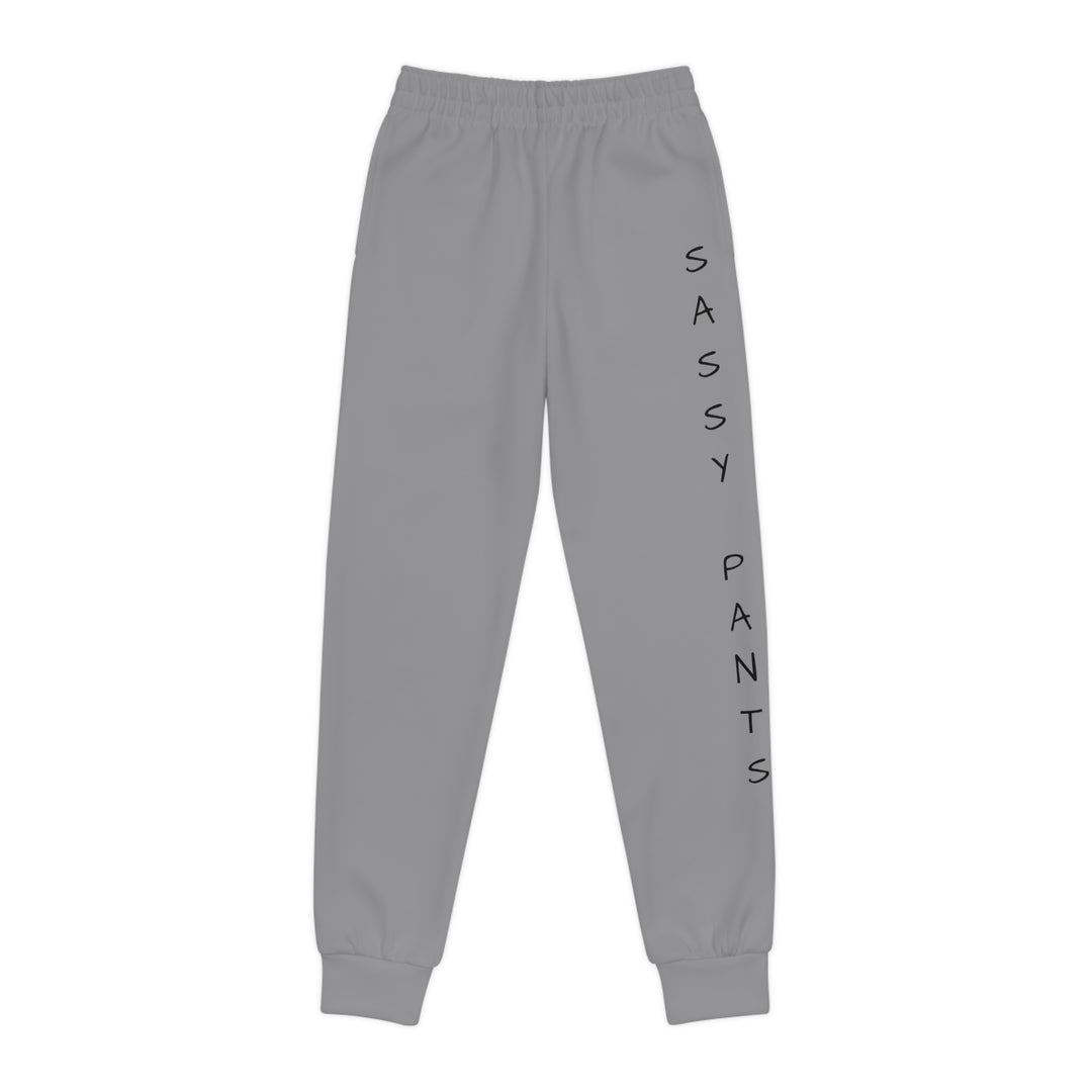 Medium Grey Sassy Pants Youth Joggers (AOP)