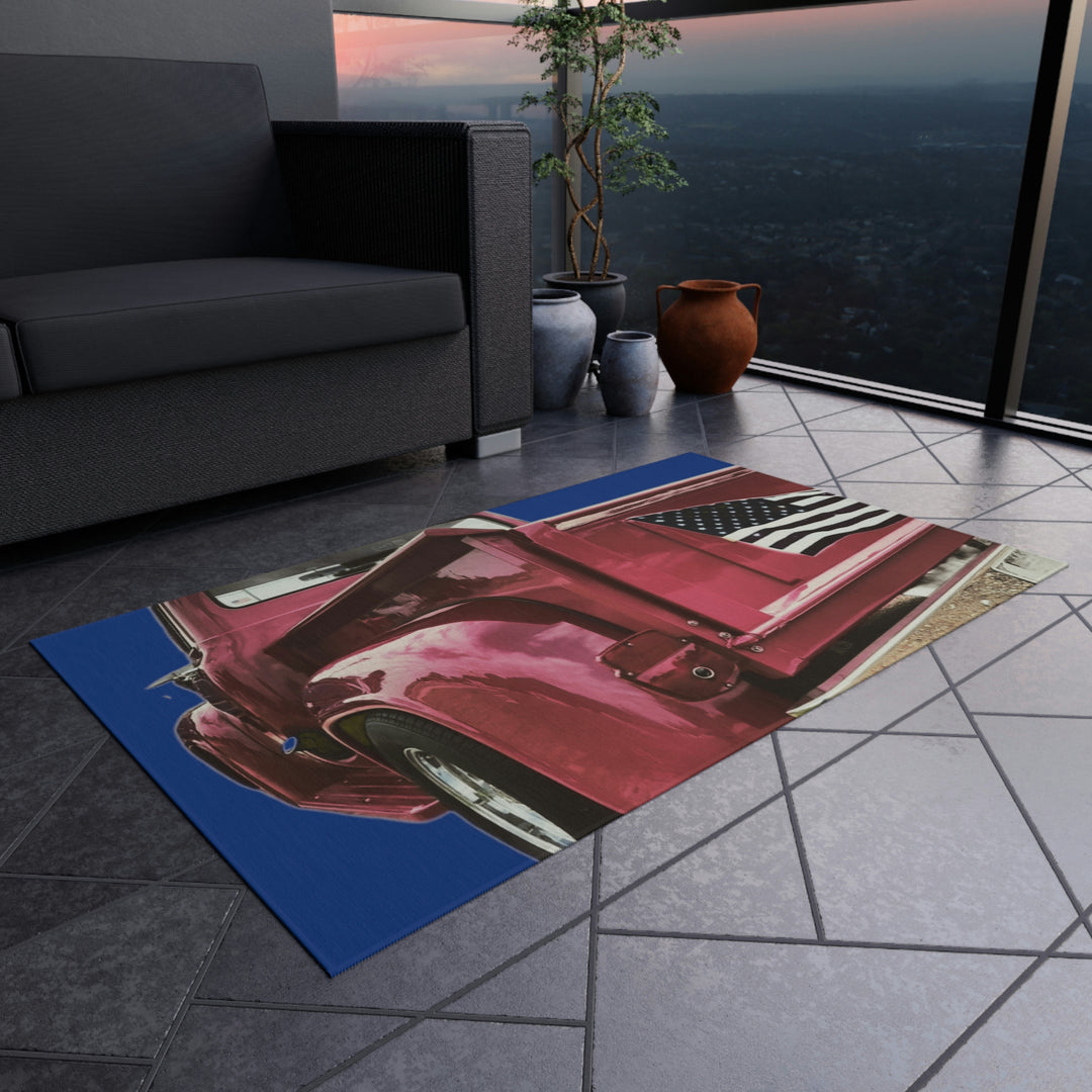 Big Bottomed 1956 Ford Truck Outdoor Rug
