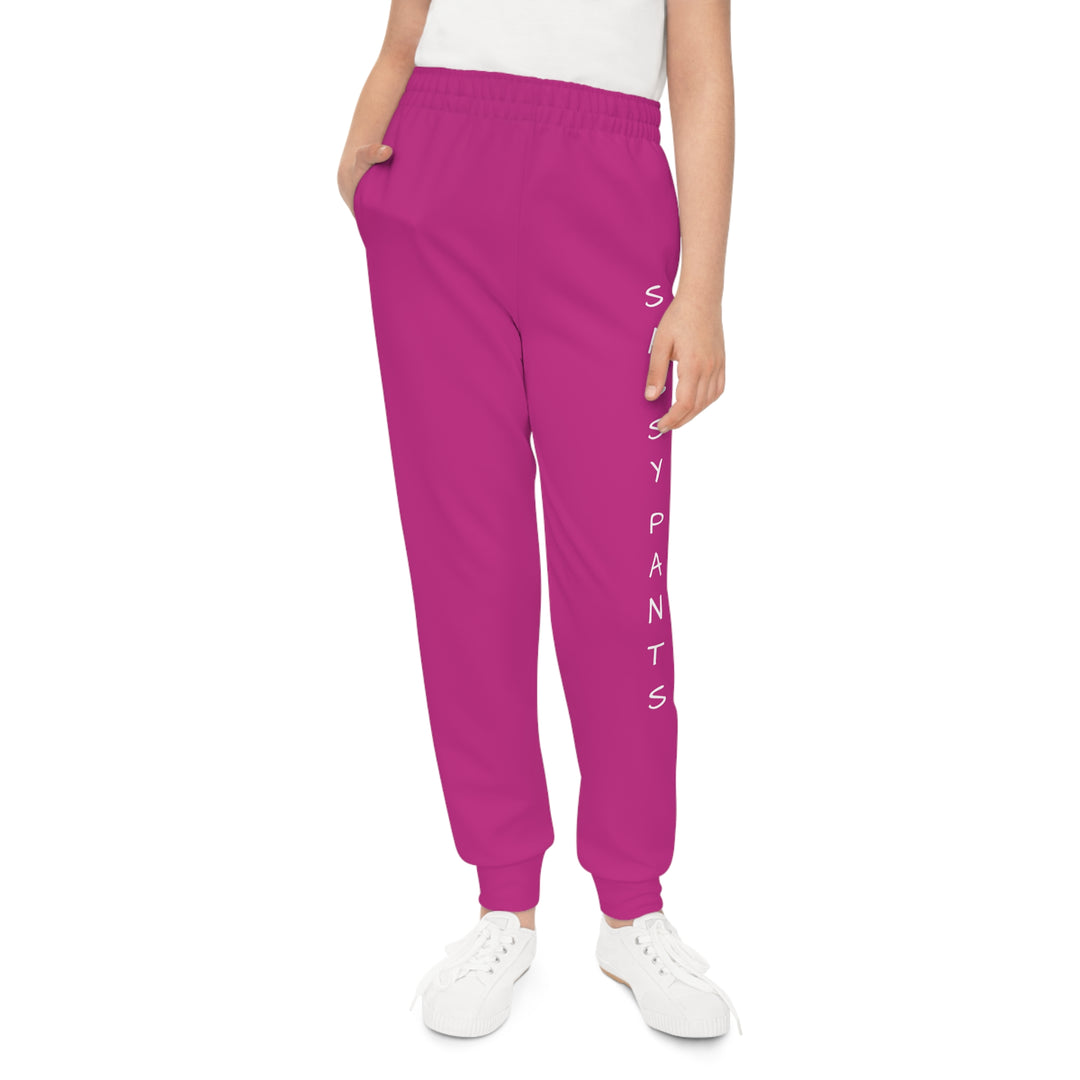 Dark Pink Sassy Pants Youth Joggers (AOP)