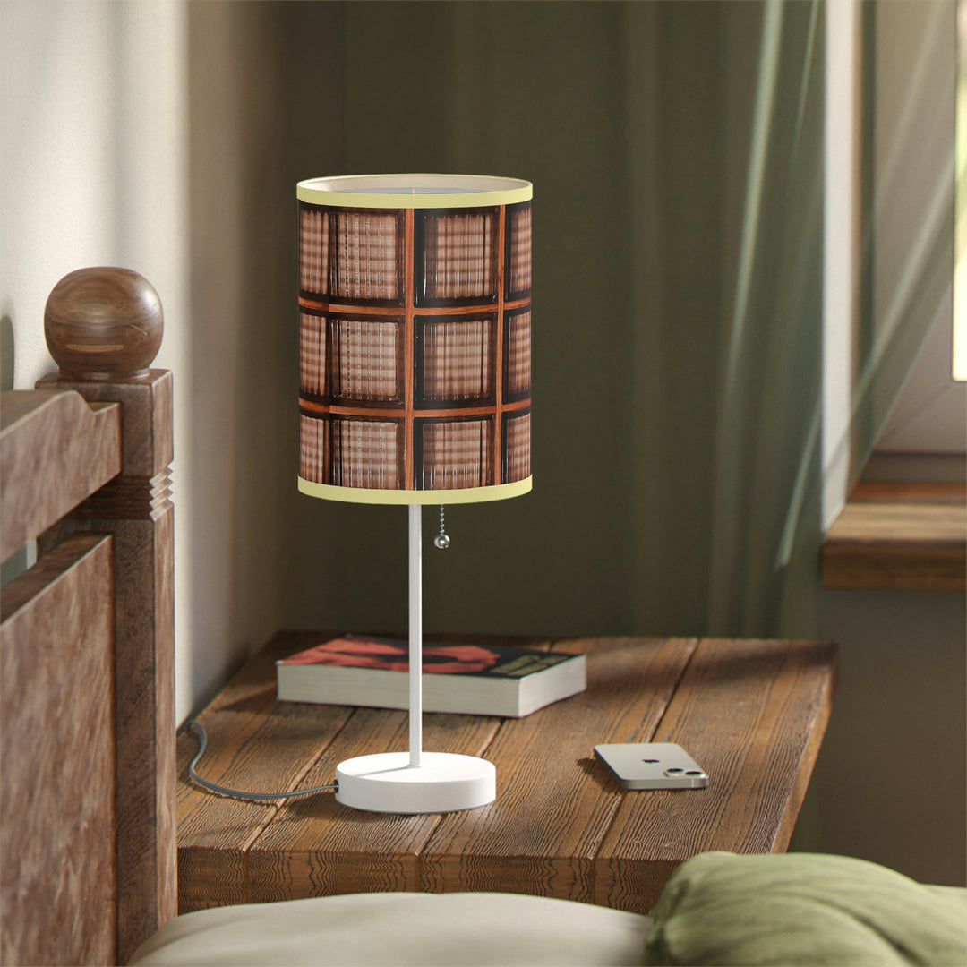 Wood and Glass design Lamp on a Stand, US|CA plug