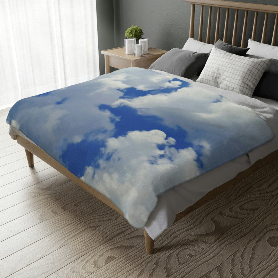 Keep Reaching Velveteen Minky Blanket (Two-sided print)