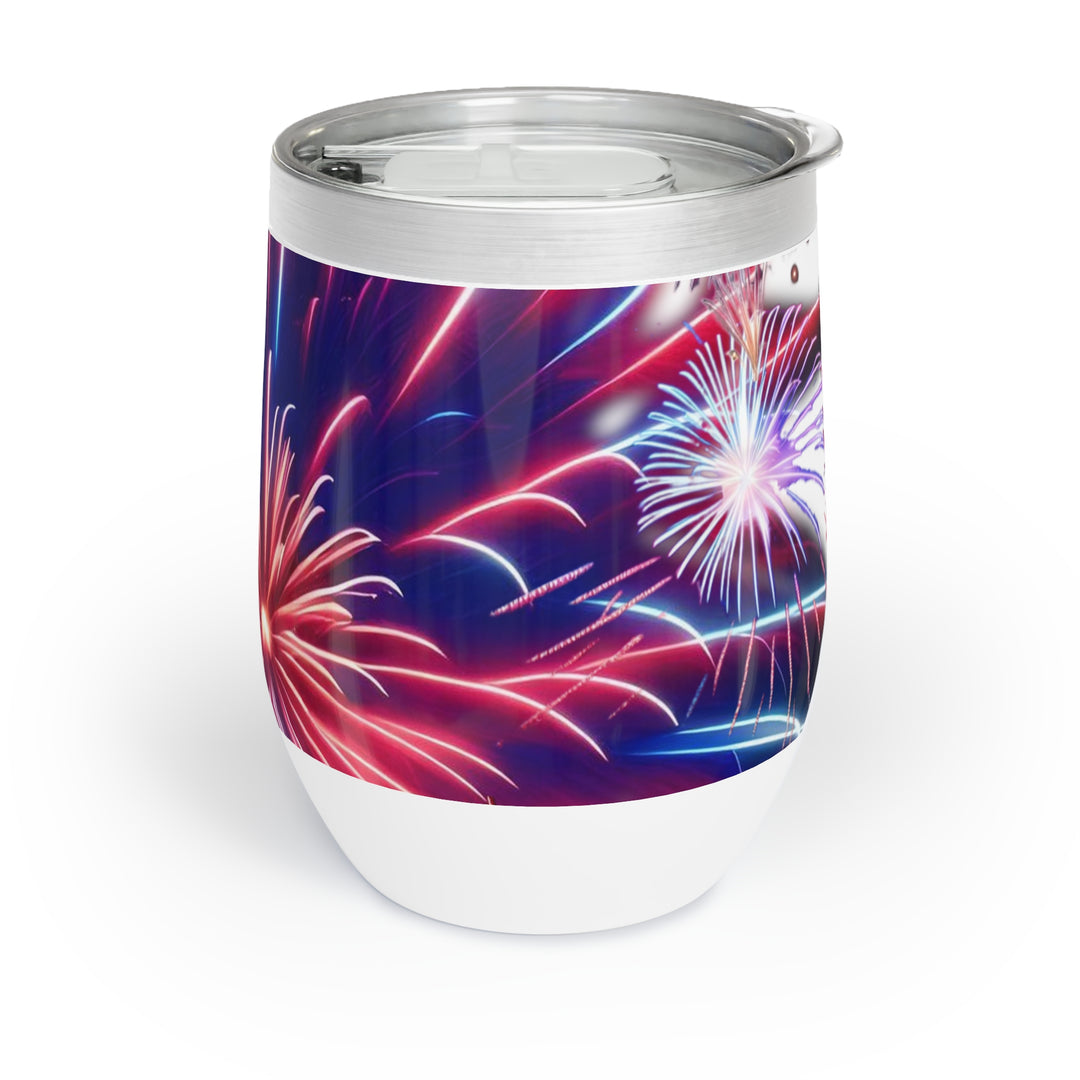 Patriotic Fire Crackers Chill Wine Tumbler