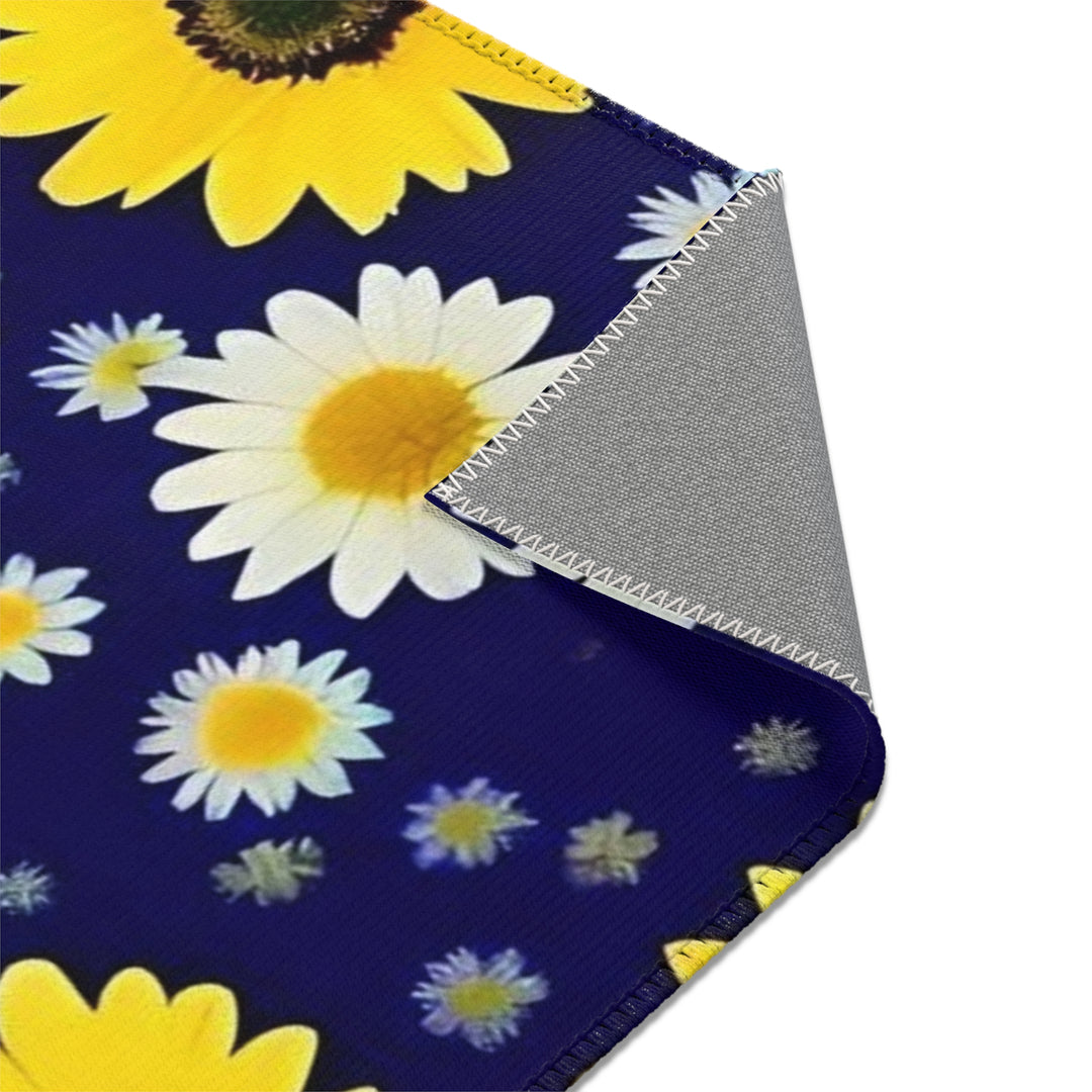 Daisies on Navy Area Rugs