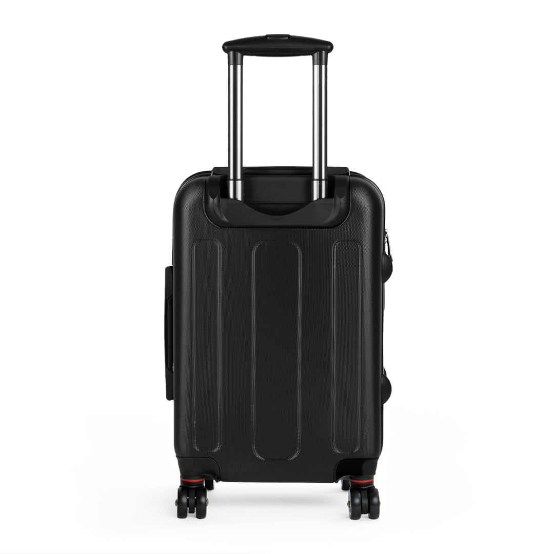 Floral w/ coral background Suitcase