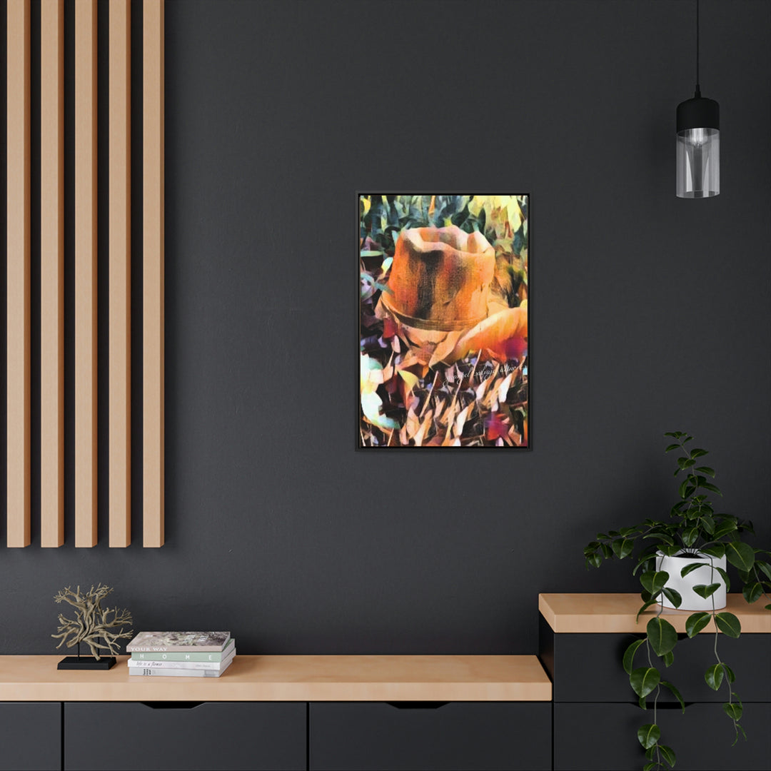 A Man's Hat Gallery Canvas Wraps, Vertical Frame