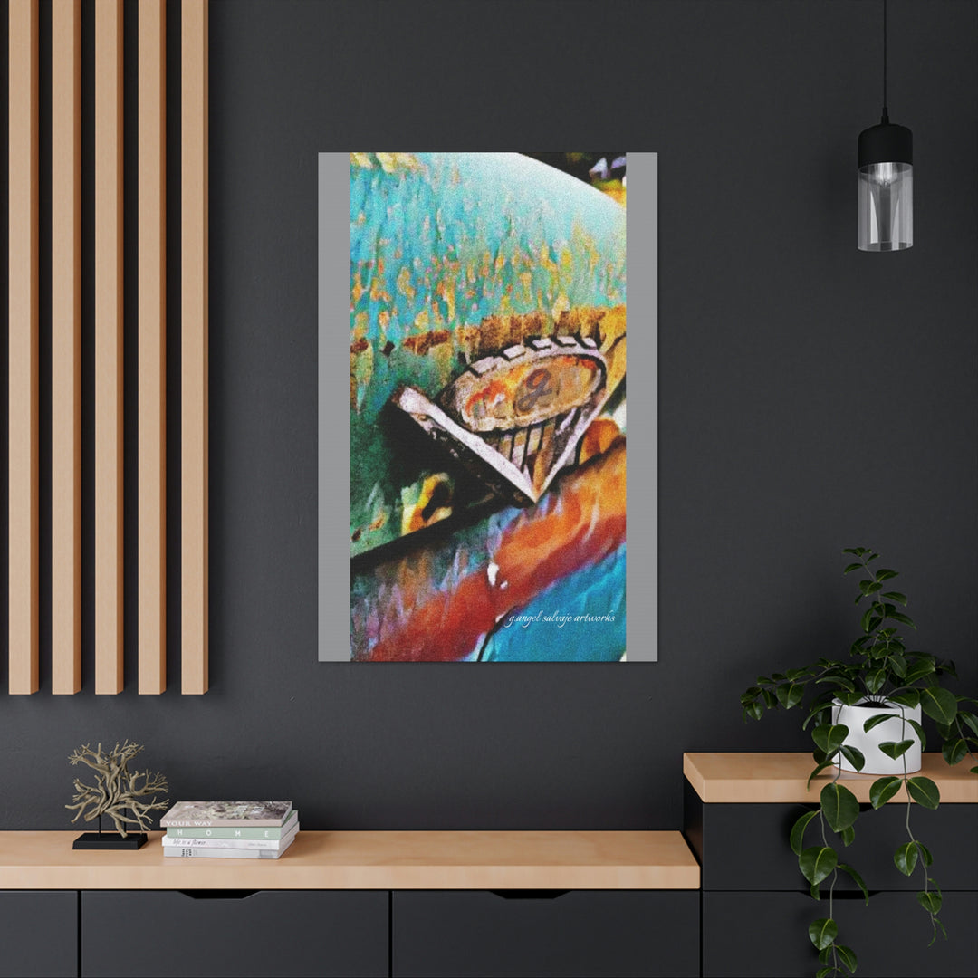 g's '63 V6 emblem on Canvas Gallery Wraps