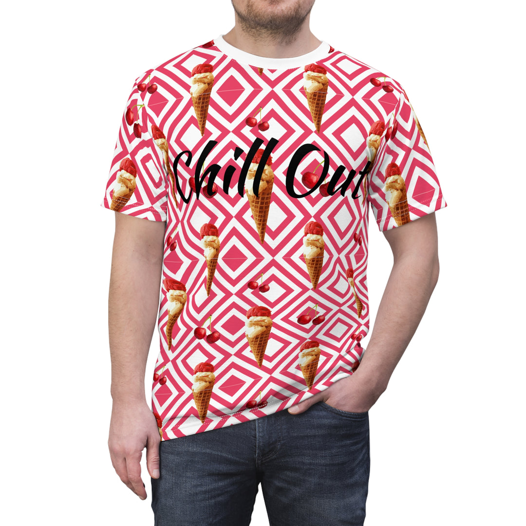 Chill out ice cream Unisex Cut & Sew Tee (AOP)