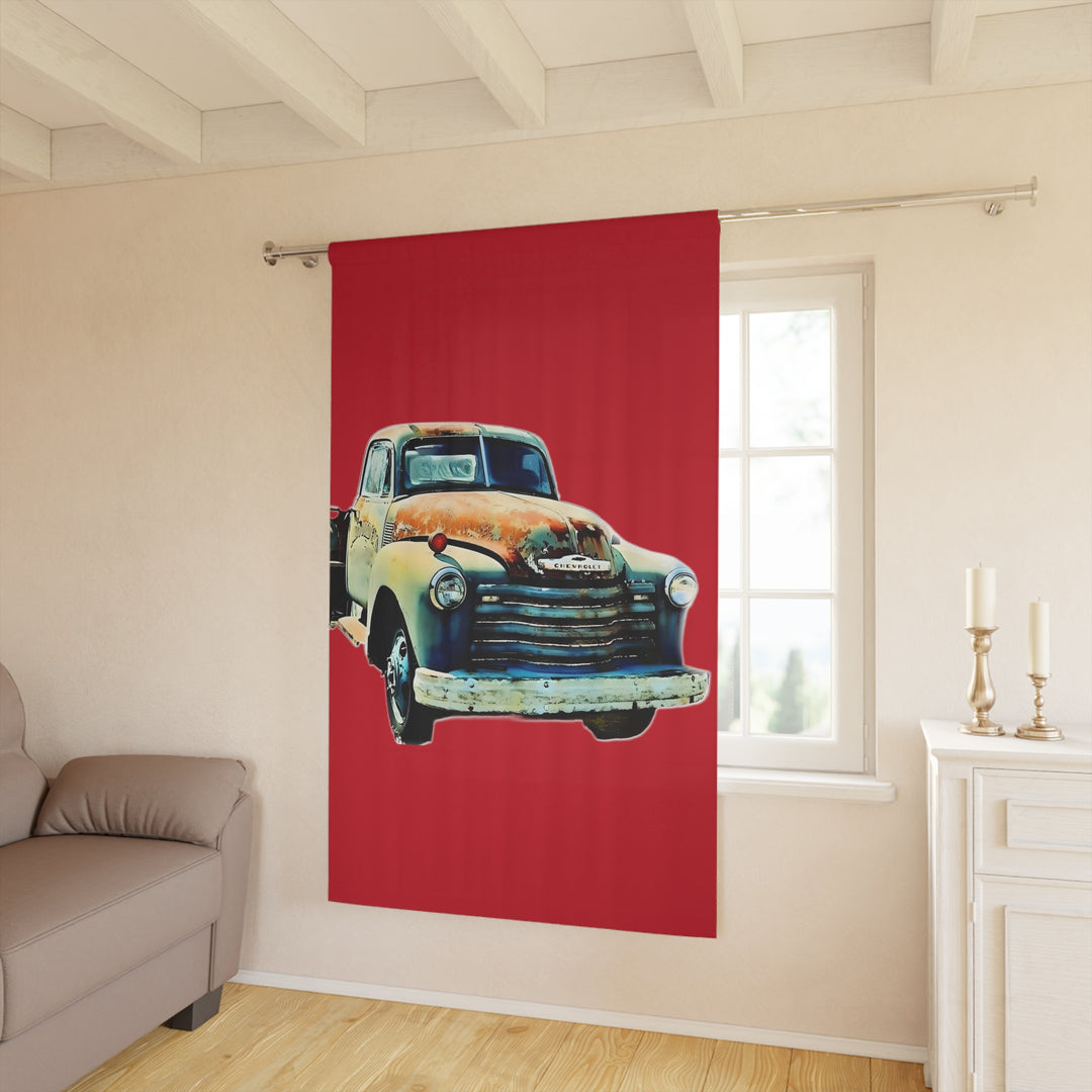 1953 Antique Truck , Red Blackout Window Curtains (1 Piece)