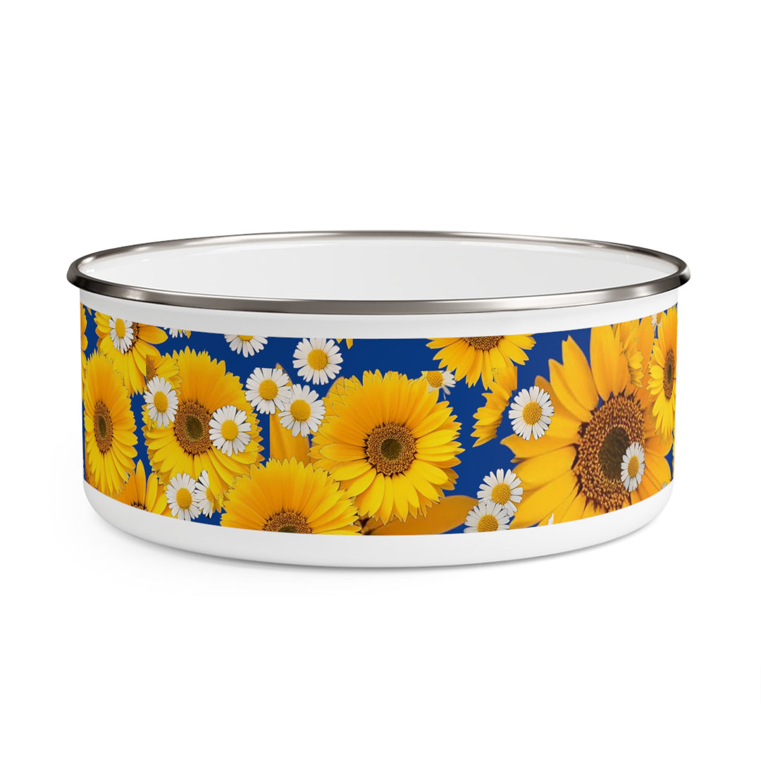 Blue and Yellow Fleury Enamel Bowl