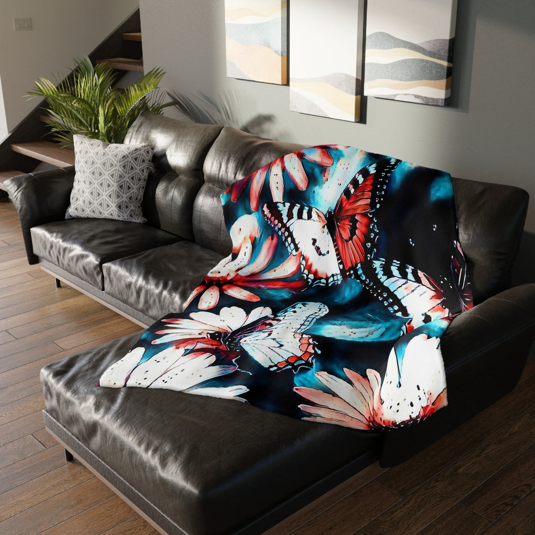 Maybe we are all Butterflies style 2 Velveteen Minky Blanket (Two-sided print)