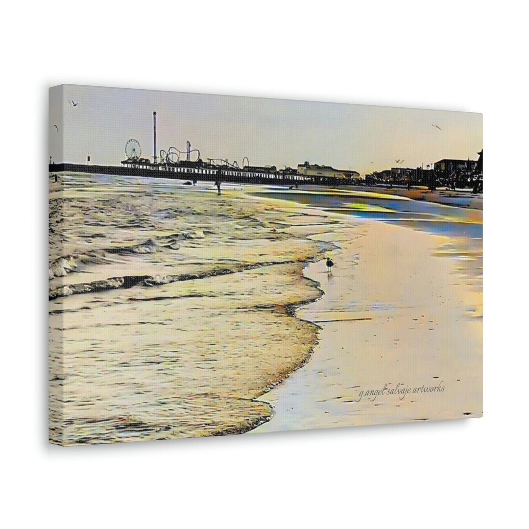 Galveston Strut Landscape Canvas Gallery Wraps