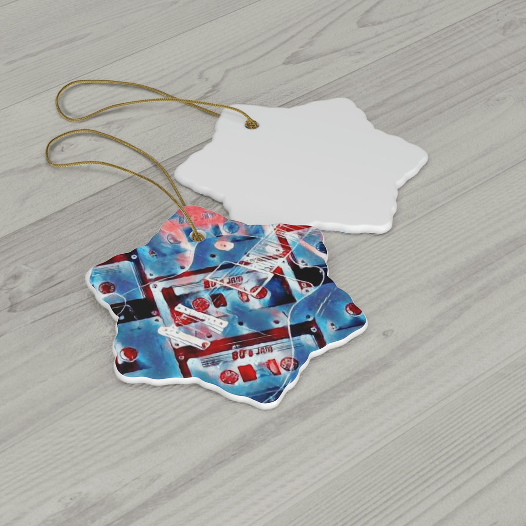 Guitar & cassettes Ceramic Ornament, 4 Shapes