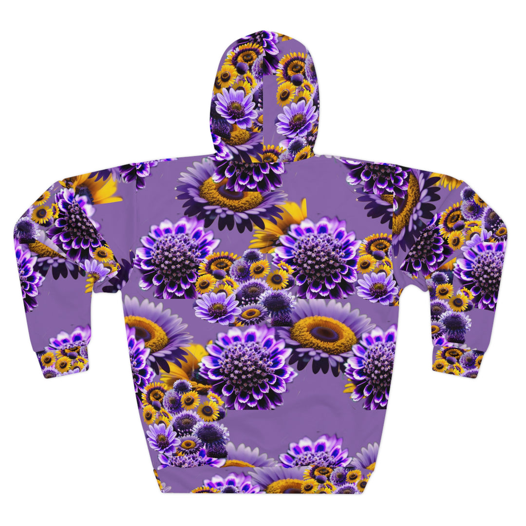Purple Floral Women's Pullover Hoodie (AOP)