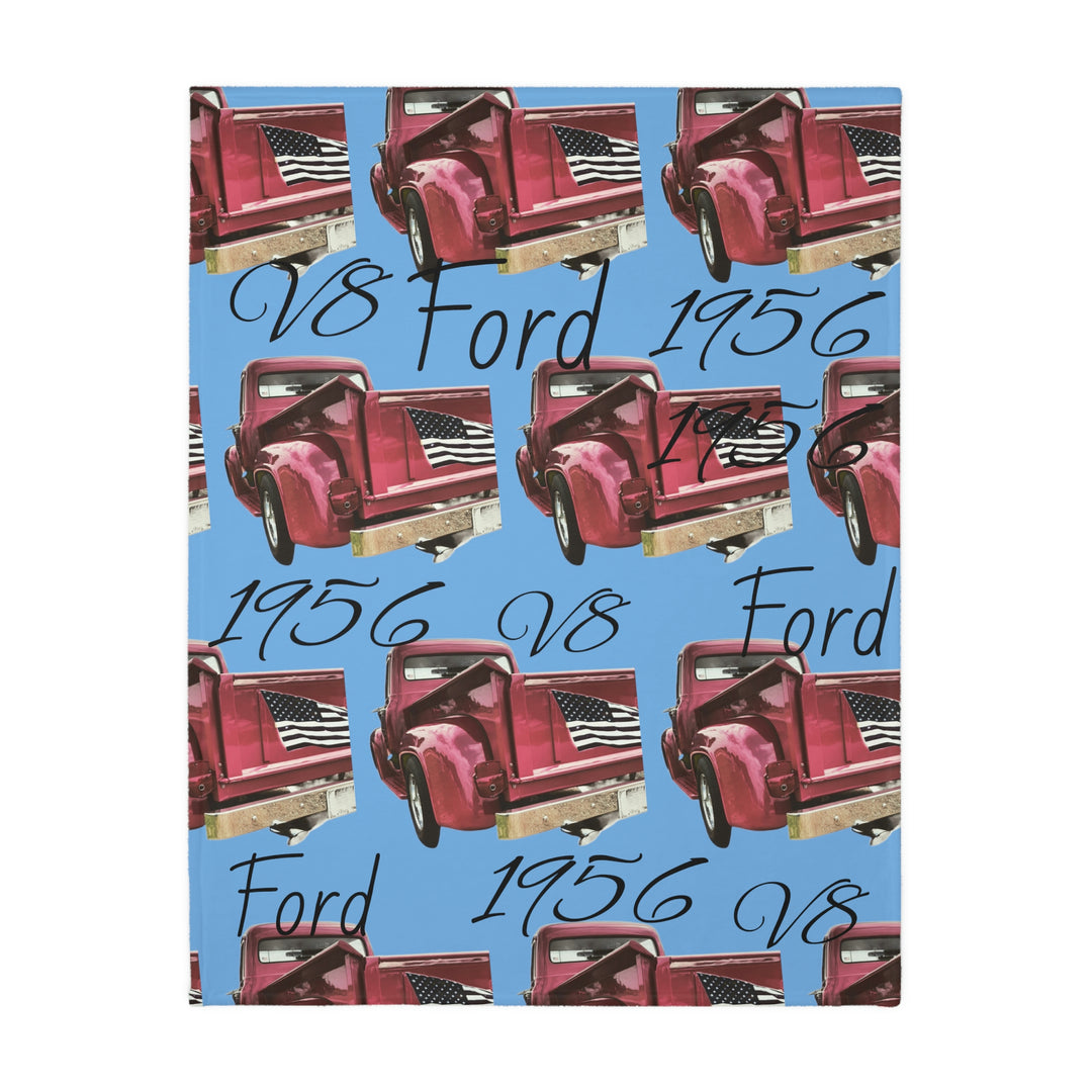 1956 Fat Bottom Ford Velveteen Minky Blanket (Two-sided print)