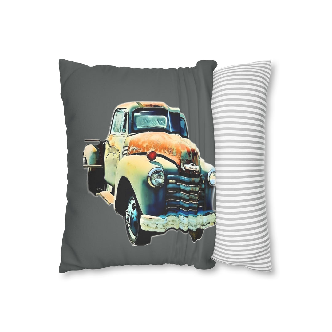 1953 Antique Truck , Grey Faux Suede Square Pillow Case