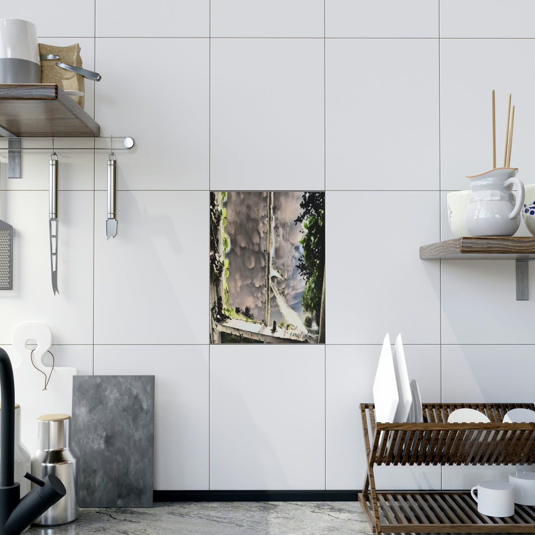 Inevitable Storm Approaching Ceramic Photo Tile