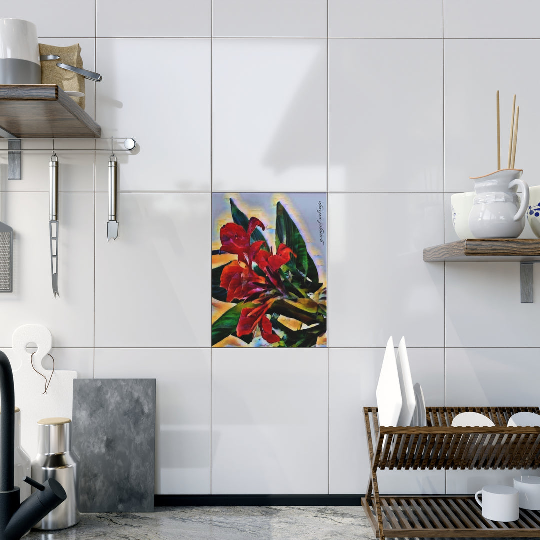 Texas Cannas Ceramic Photo Tile