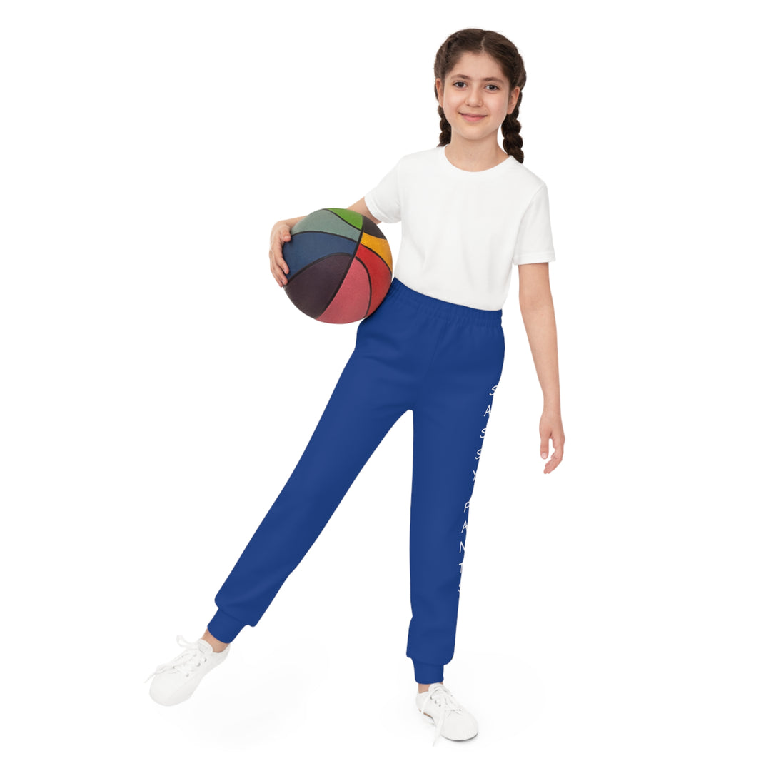 Dark Blue Sassy Pants Youth Joggers (AOP)