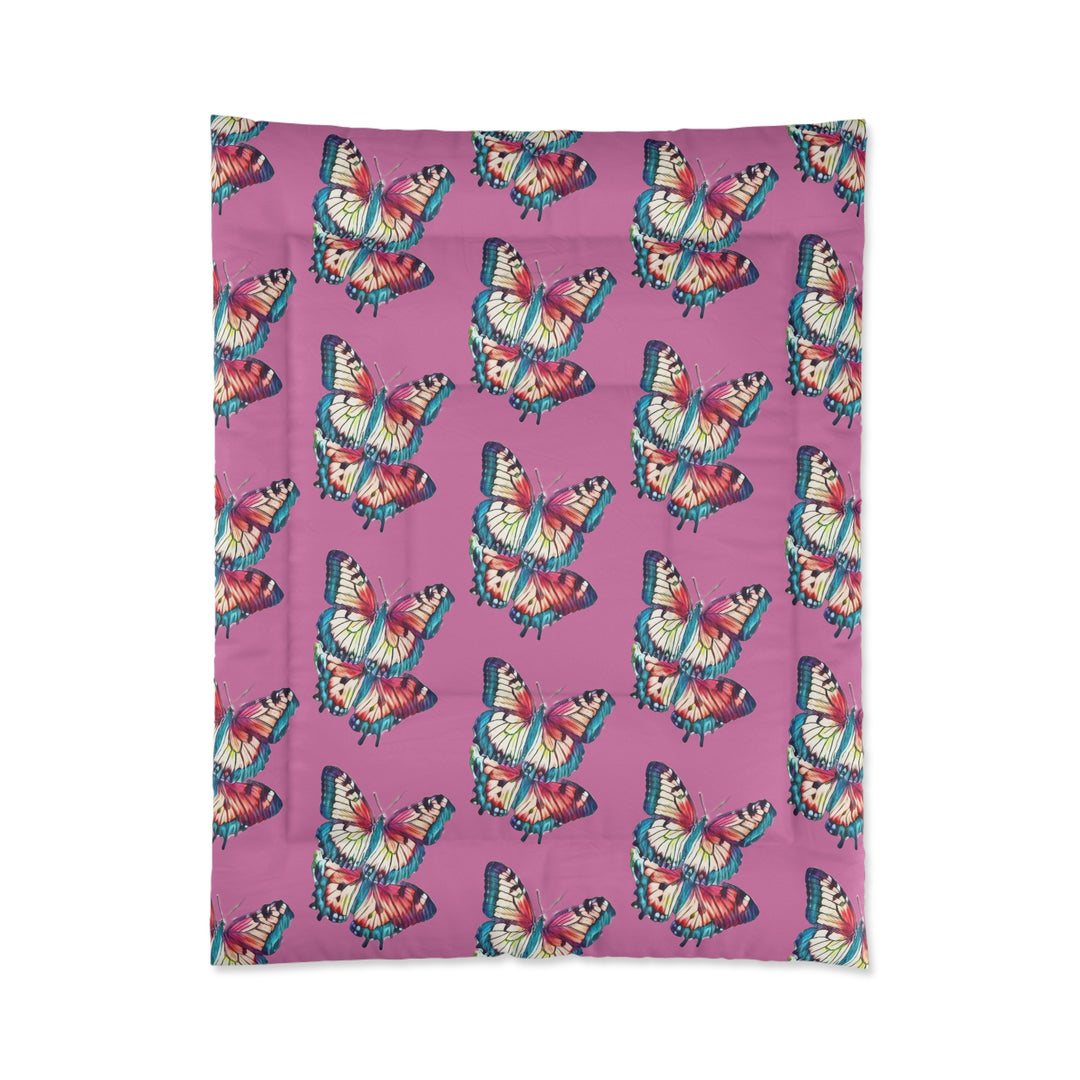 Pink Maybe we are all like Butterflies Comforter style 1
