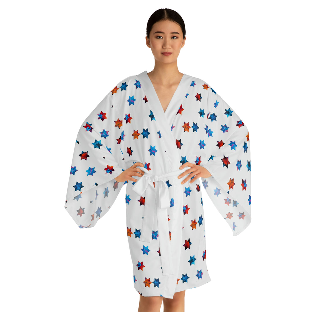 Stars Long Sleeve Kimono Robe (AOP)