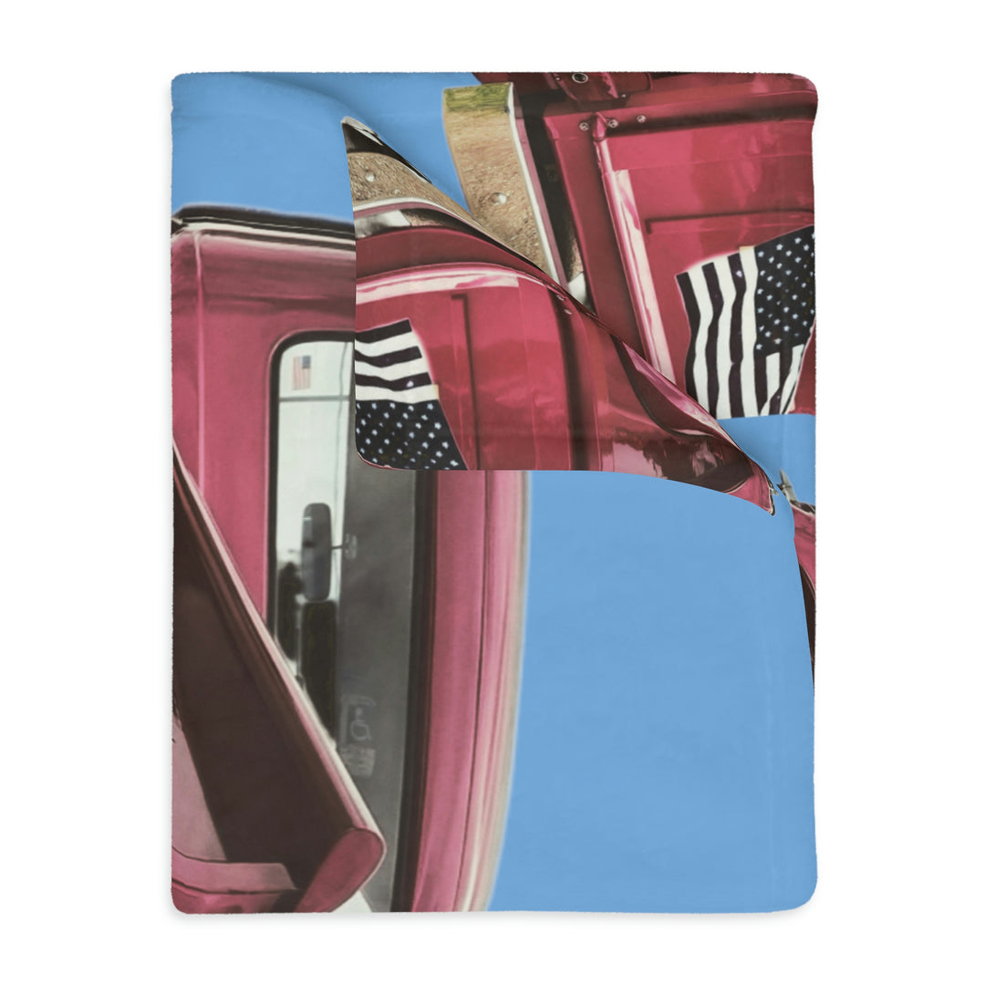 1956 Fat Bottom Ford Velveteen Minky Blanket (Two-sided print)