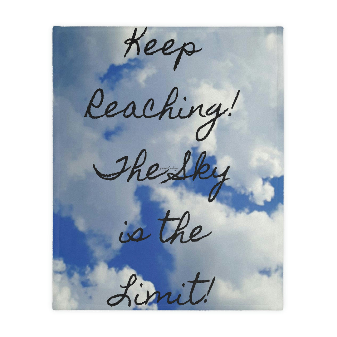 Keep Reaching Velveteen Minky Blanket (Two-sided print)