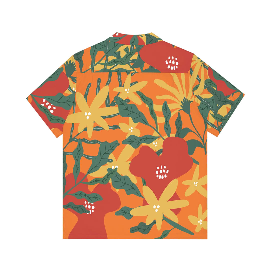 Summer Vibes Orange Men's Hawaiian Shirt (AOP)
