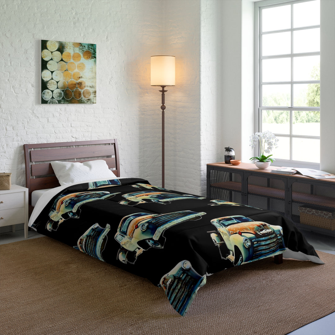 1953 Antique Truck Black  Comforter style 2