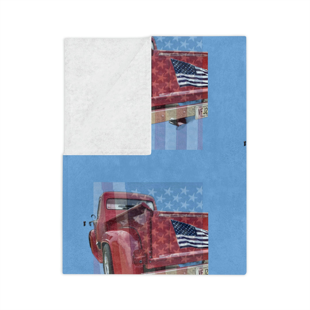 Triple 1956 Ford Truck Velveteen Minky Blanket