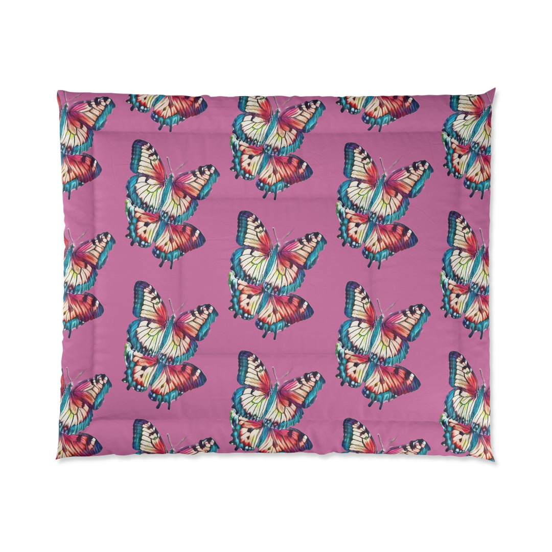 Pink Maybe we are all like Butterflies Comforter style 1