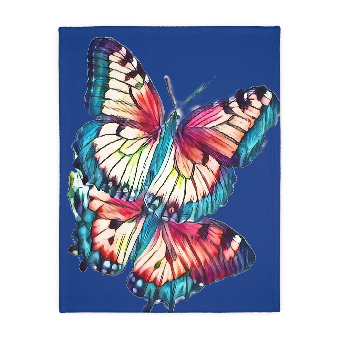 Maybe we are all like Butterflies Velveteen Minky Blanket (Two-sided print)stylr 1