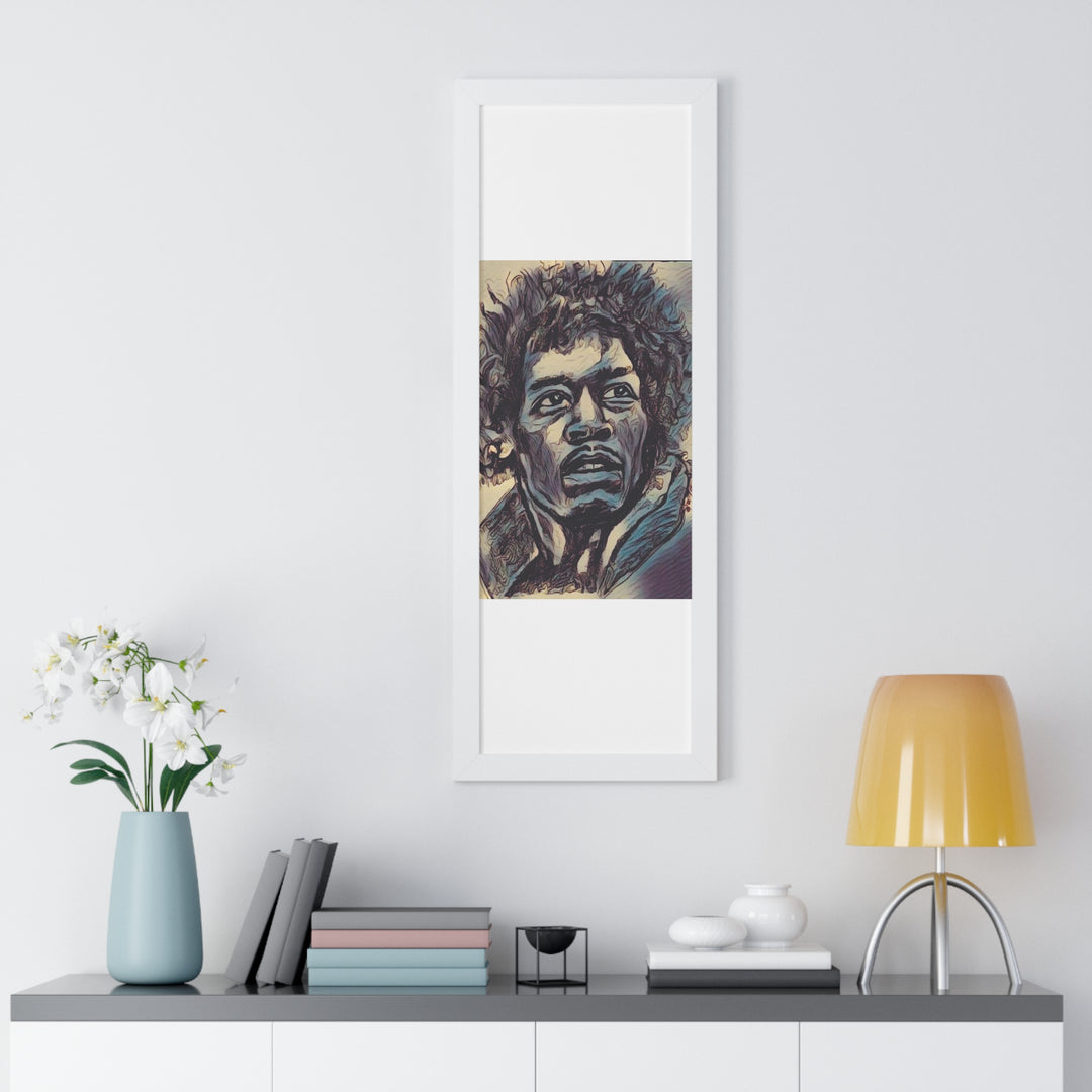 Jimi Hendrix Framed Vertical Poster