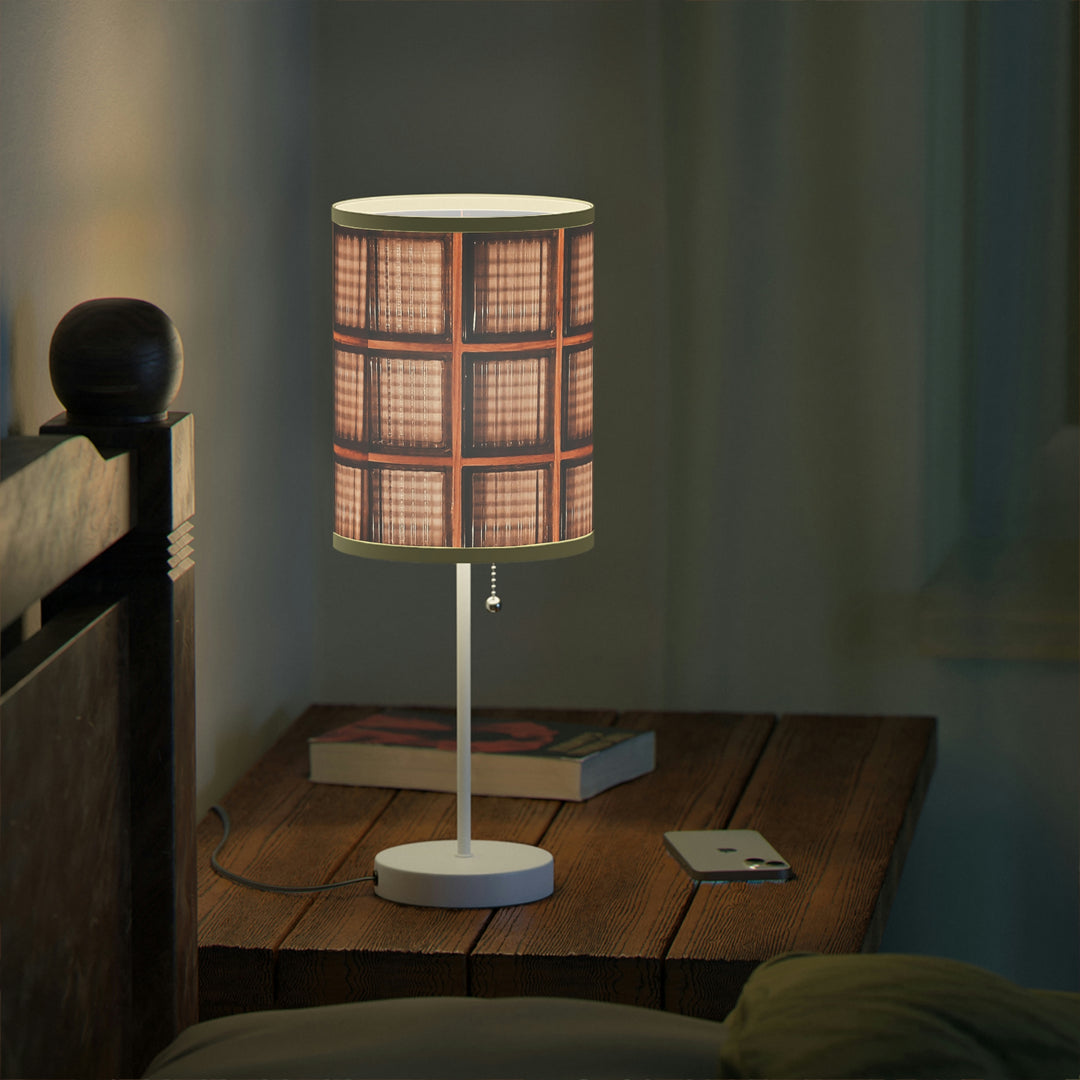 Wood and Glass design Lamp on a Stand, US|CA plug