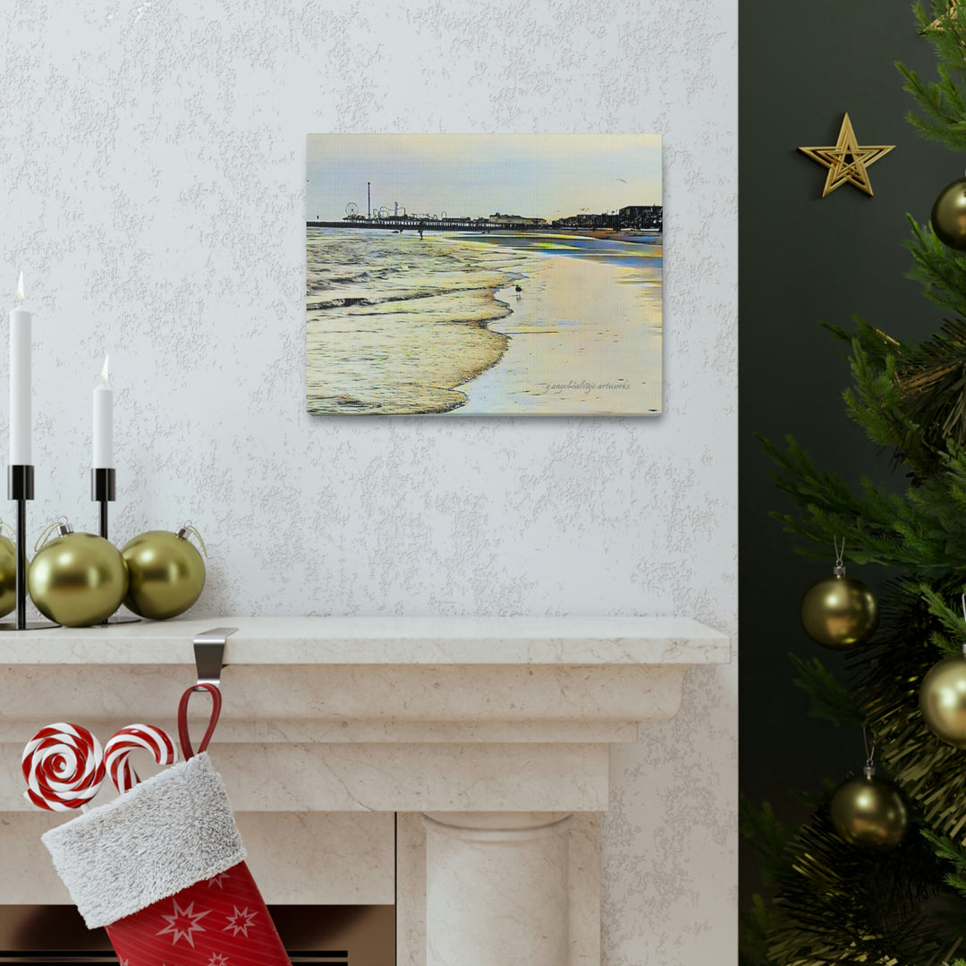 Galveston Strut Landscape Canvas Gallery Wraps
