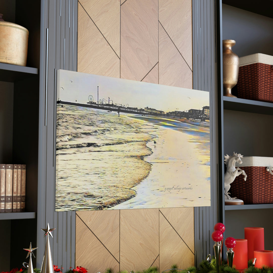 Galveston Strut Landscape Canvas Gallery Wraps