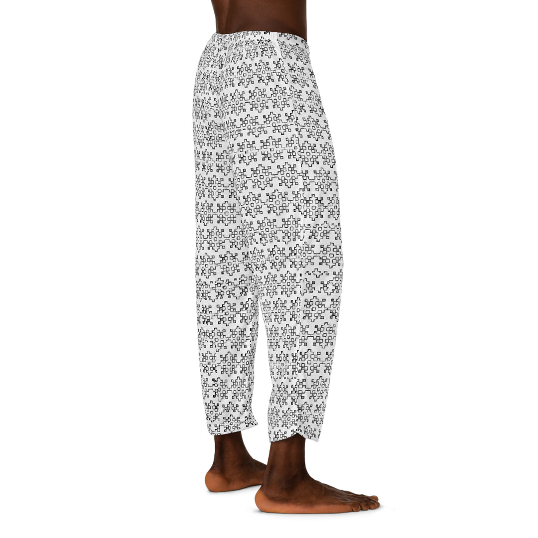 Grey graphic Men's Pajama Pants (AOP)