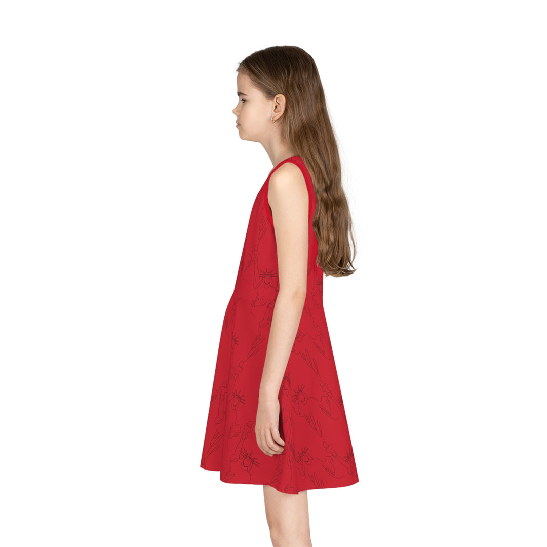 Lil Miss Independent Girls Sleeveless Sundress (AOP)