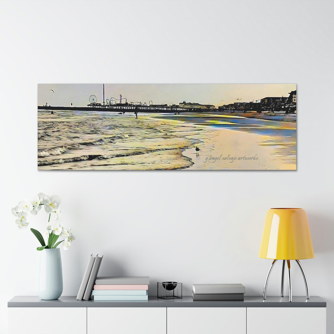 Galveston Strut Landscape Canvas Gallery Wraps