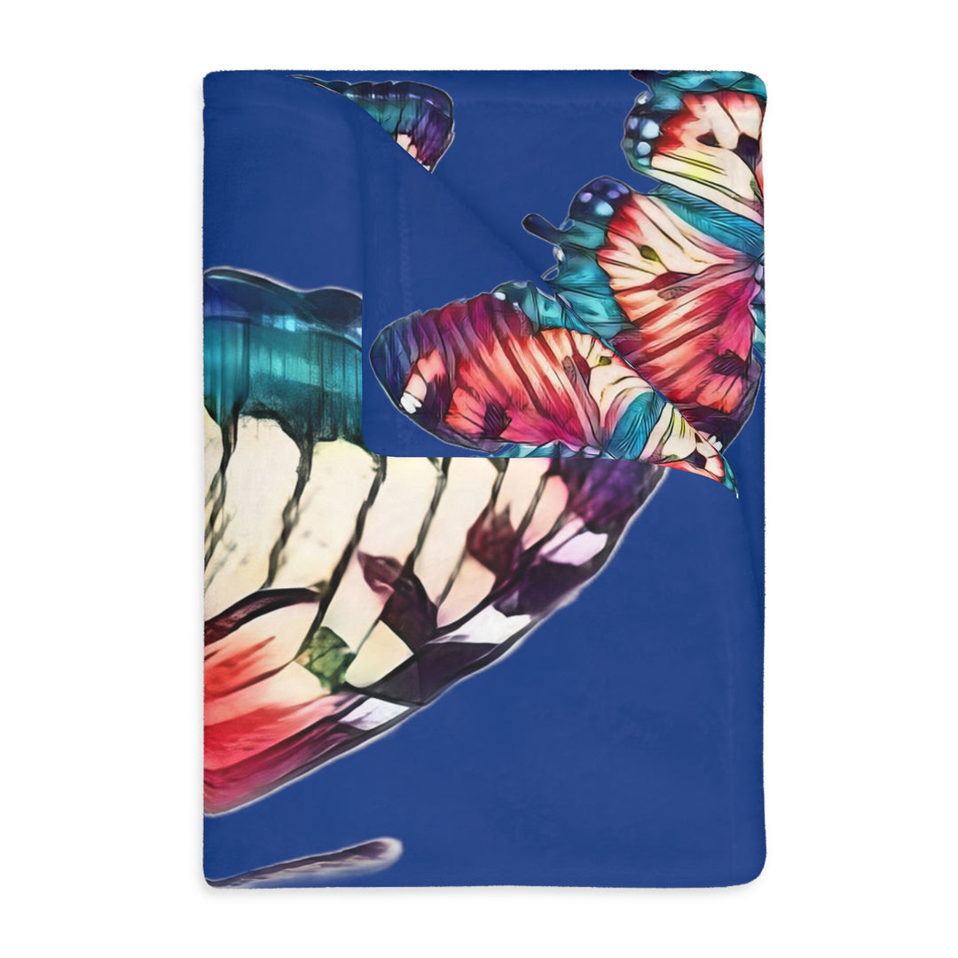 Maybe we are all like Butterflies Velveteen Minky Blanket (Two-sided print)stylr 1