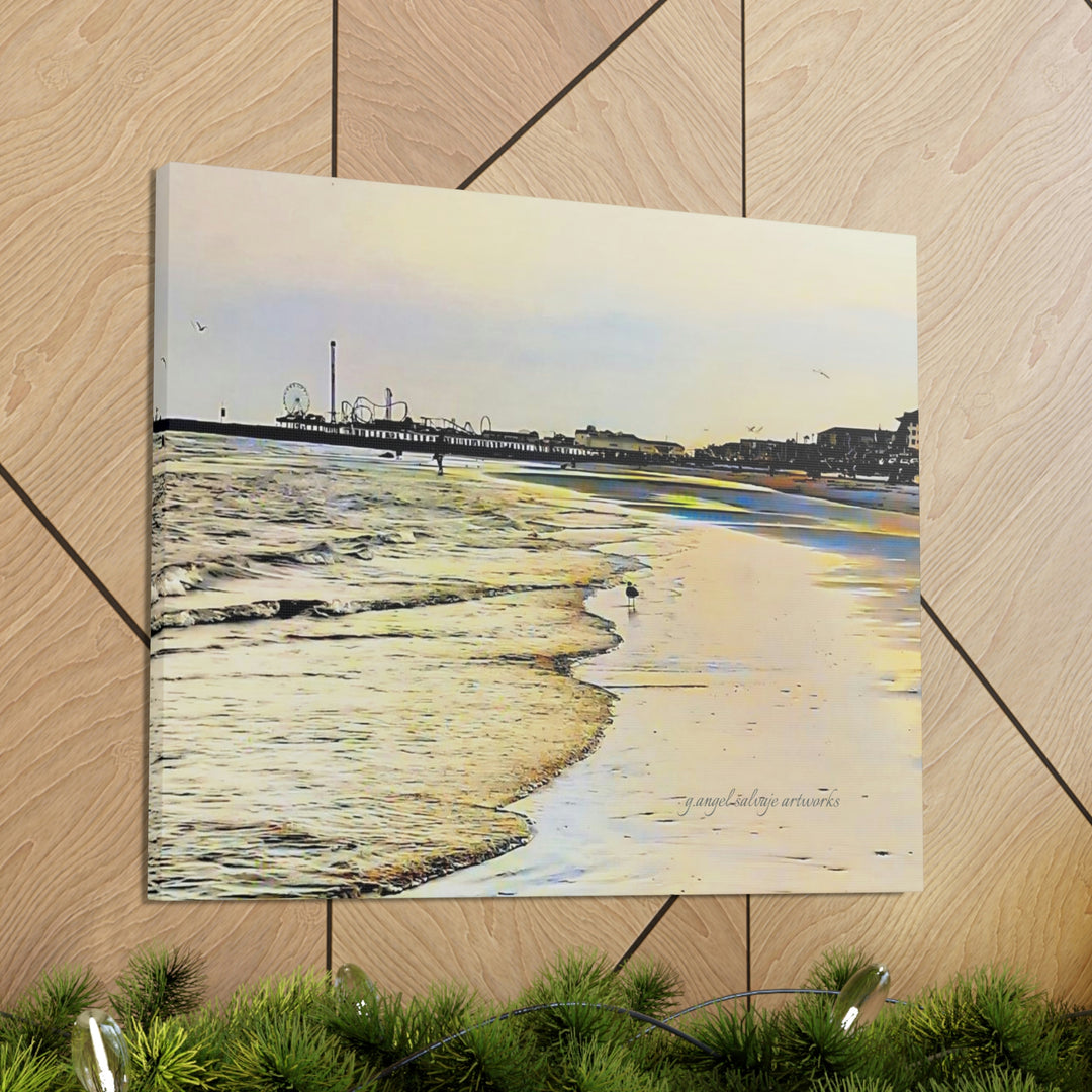 Galveston Strut Landscape Canvas Gallery Wraps