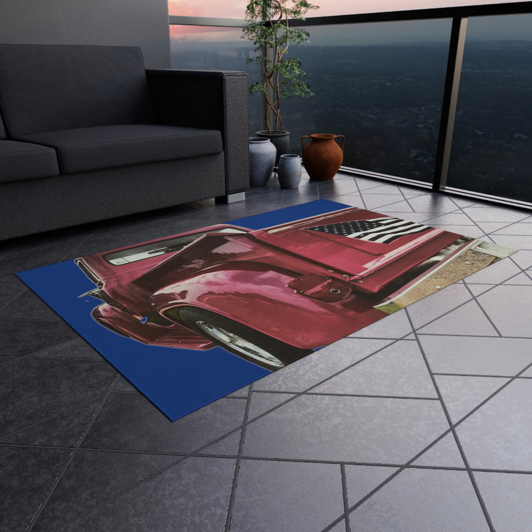 Big Bottomed 1956 Ford Truck Outdoor Rug