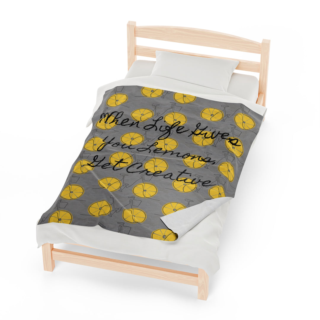 Life gives you lemons Velveteen Plush Blanket