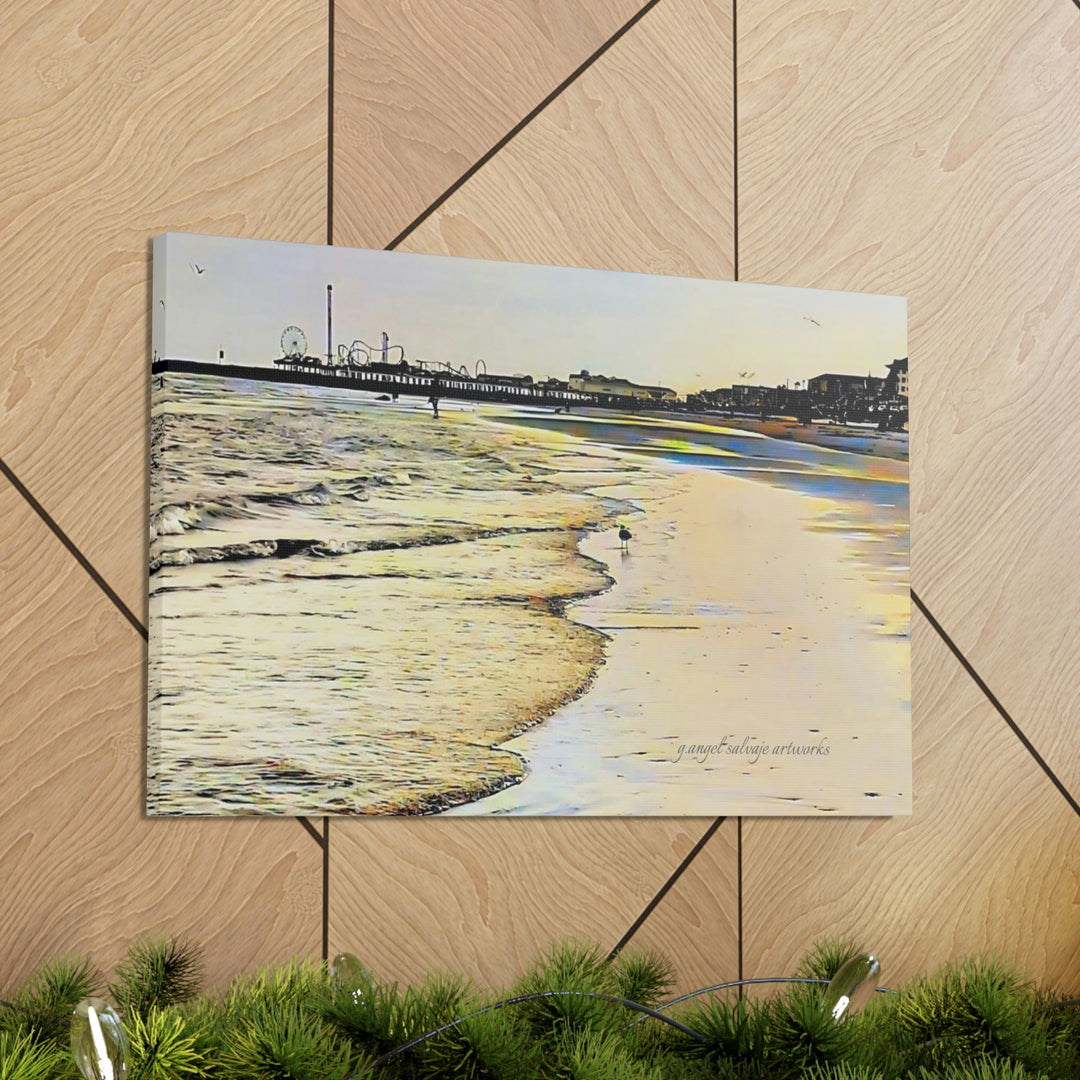 Galveston Strut Landscape Canvas Gallery Wraps